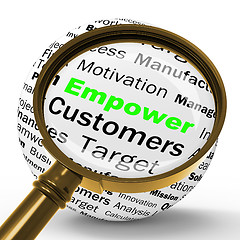 Image showing Empower Magnifier Definition Means Motivation And business Encou