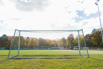 Image showing football goal on field