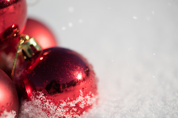 Image showing christmas ball in snow