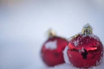 Image showing christmas ball in snow