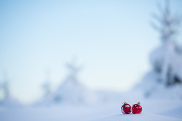 Image showing christmas ball in snow