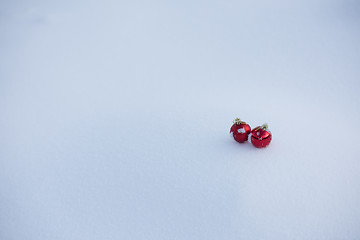 Image showing christmas ball in snow