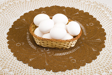 Image showing White Easter Eggs