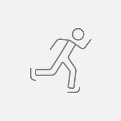 Image showing Speed skating line icon.