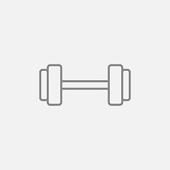 Image showing Dumbbell line icon.