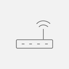 Image showing Wireless router line icon.