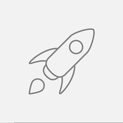 Image showing Rocket line icon.