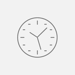 Image showing Wall clock line icon.