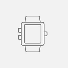 Image showing Smartwatch line icon.