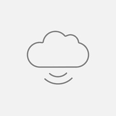 Image showing Cloud computing line icon.