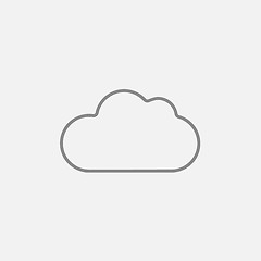 Image showing Cloud computing line icon.