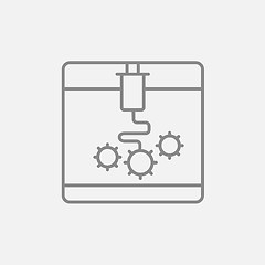 Image showing Tree D printing line icon.