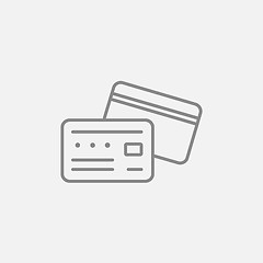 Image showing Credit card line icon.