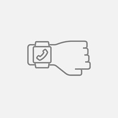 Image showing Smartwatch line icon.