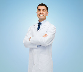 Image showing smiling male doctor in white coat