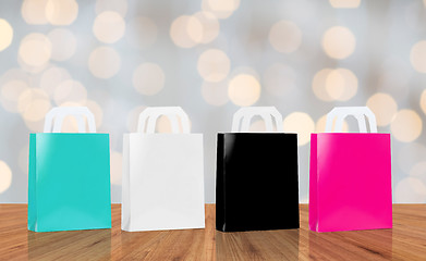 Image showing many blank shopping bags