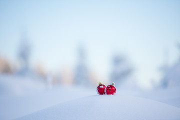 Image showing christmas ball in snow