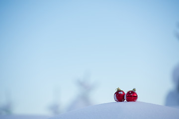 Image showing christmas ball in snow