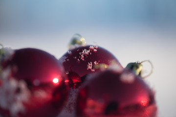 Image showing christmas ball in snow