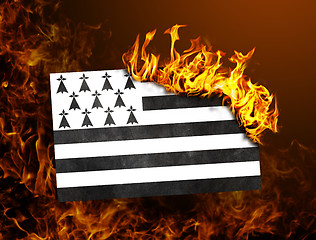 Image showing Flag burning - Brittany