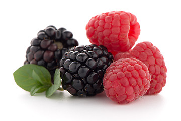 Image showing Raspberry with blackberry 