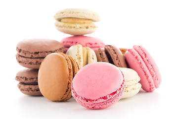 Image showing Colorful French Macarons