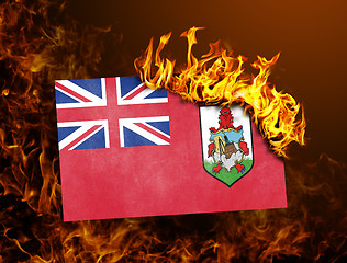 Image showing Flag burning - Bermuda