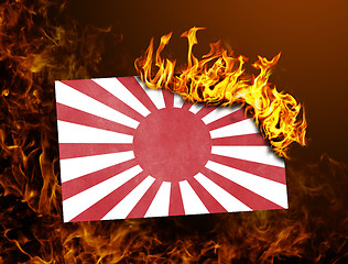 Image showing Flag burning - Japan