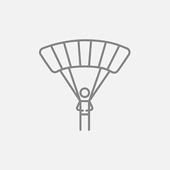 Image showing Skydiving line icon.