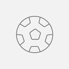 Image showing Soccer ball line icon.