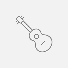 Image showing Guitar line icon.