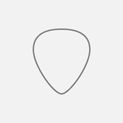 Image showing Guitar pick line icon.