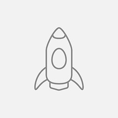 Image showing Rocket line icon.