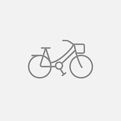 Image showing Bicycle line icon.