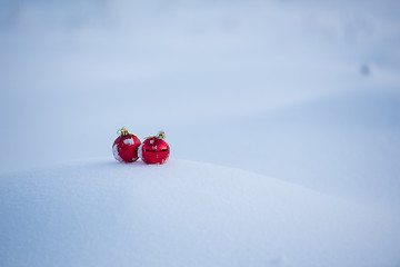 Image showing christmas ball in snow