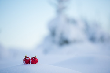 Image showing christmas ball in snow