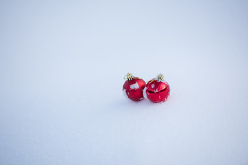 Image showing christmas ball in snow