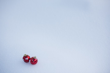 Image showing christmas ball in snow