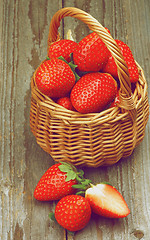 Image showing Strawberries in Basket