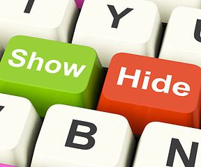 Image showing Show Hide Keys Mean On Display And Out Of Sight