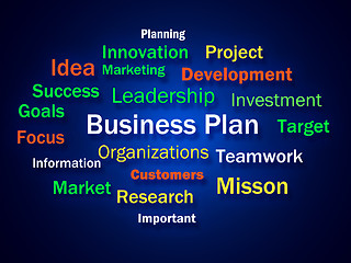 Image showing Business Plan Shows Strategy Thinking Or Planning