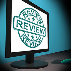 Image showing Review Screen Means Examine Reviewing Or Reassess 