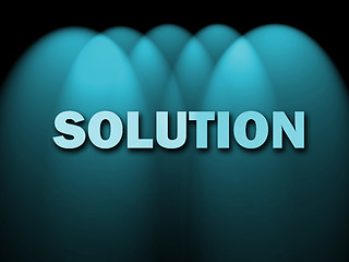Image showing Solution Words Shows Achievement Resolution Solving And Solved