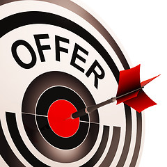 Image showing Offer Target Shows Discounts Reductions Or Sales