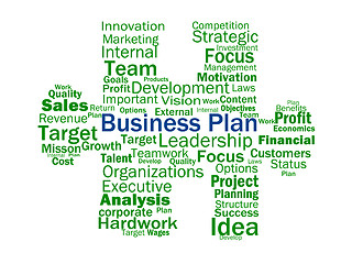 Image showing Business Plan Shows Aims Strategy Plans Or Planning