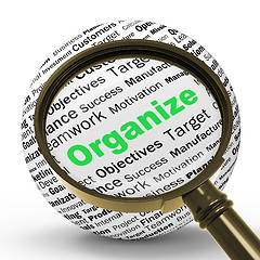 Image showing Organize Magnifier Definition Shows Structured Files Or Manageme