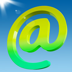 Image showing At Sign Shows Online Mailing Communication Icon