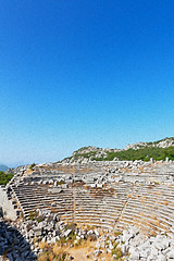 Image showing the old  temple and theatre in termessos antalya turkey asia sky