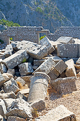 Image showing the old  temple and  termessos   sky  ruins