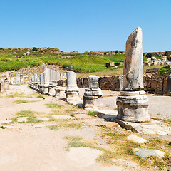 Image showing  in  perge old construction asia turkey the column  and the roma